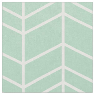 Seafoam Herringbone Zickzack Stoff
