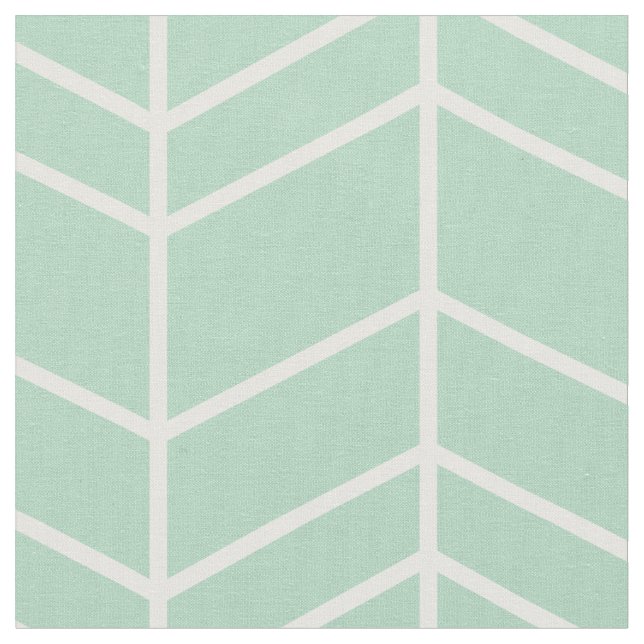 Seafoam Herringbone Zickzack Stoff (Nahaufnahme)