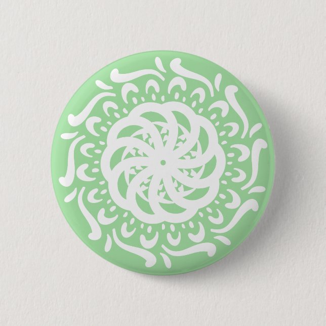 Seafoam Mandala Button (Vorderseite)