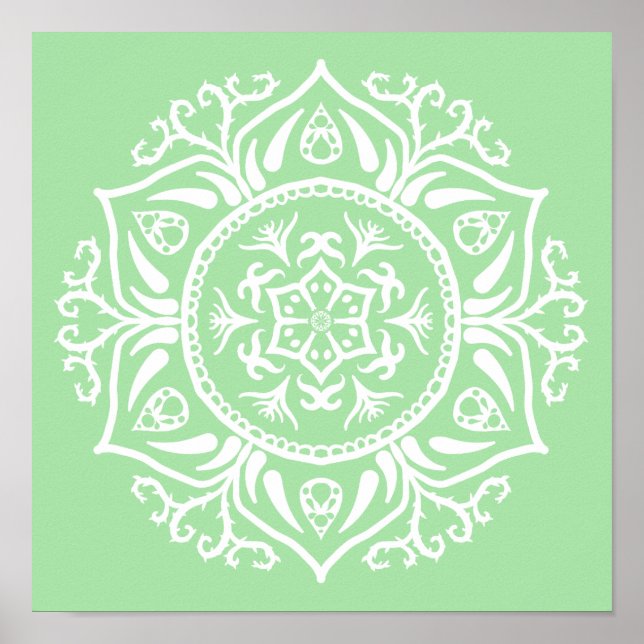 Seafoam Mandala Poster (Vorne)