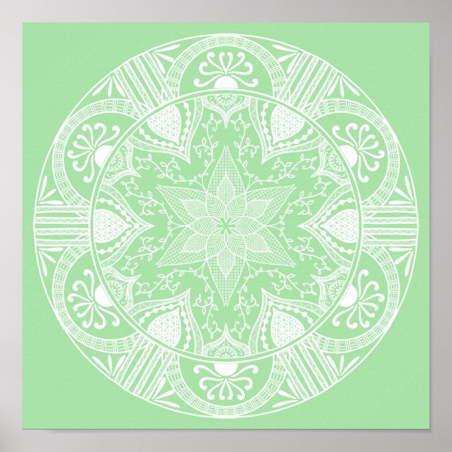 Seafoam Mandala Poster (Vorne)