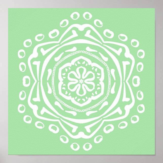 Seafoam Mandala Poster (Vorne)