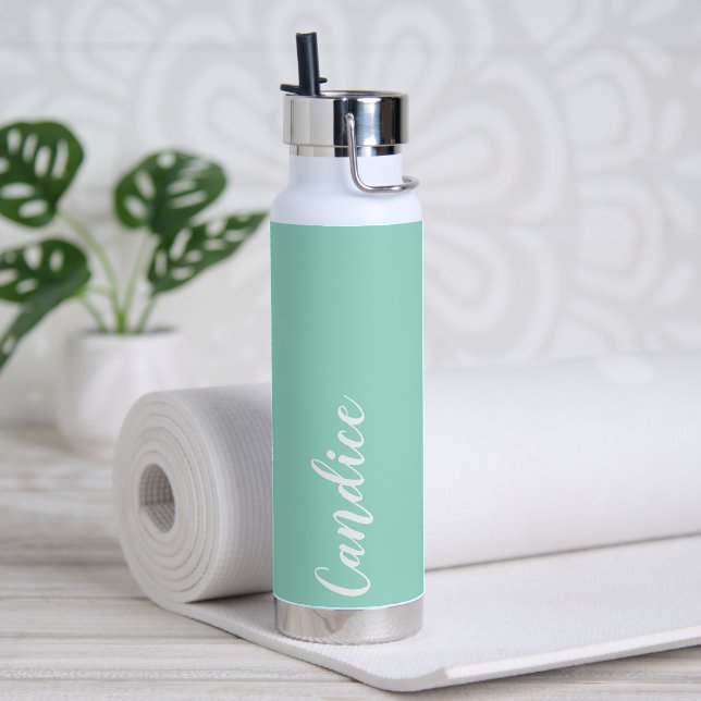 Seafoam Personalisiert Wedding Bridesmaid Trinkflasche (Yoga)