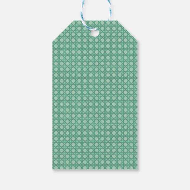 Seafoam Rattan Gift Tag Geschenkanhänger (Rückseite)