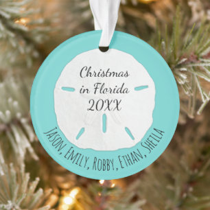 Seafoam Sand Dollar Tropischer Weihnachtsurlaub Ornament
