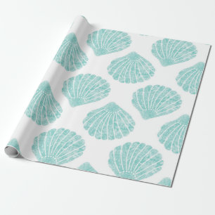 Seafoam Seashell Pattern Geschenkpapier