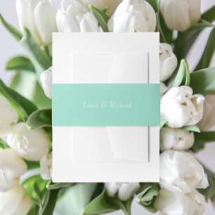 Seafoam Simple Stylized Name Wedding Einladungsbanderole