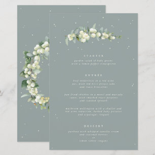 Seafoam Snowberry+Eukalyptus 3 Kurs Hochzeitmenü