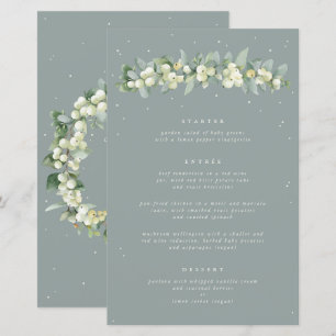 Seafoam Snowberry+Eukalyptus 3 Kurs Hochzeitmenü