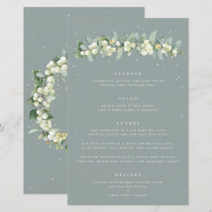 Seafoam Snowberry+Eukalyptus 4 Course Wedding Menu