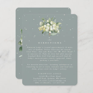 Seafoam Snowberry+Eukalyptus Bouquet Richtung Begleitkarte