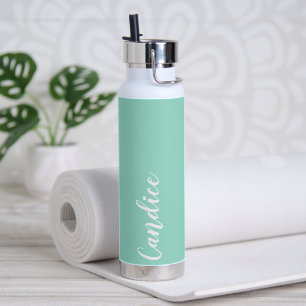 Seafoam Stylized Wedding Bridesmaid Name Trinkflasche