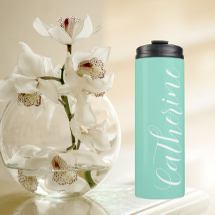 Seafoam Stylized Wedding Bridesmaid Thermosbecher