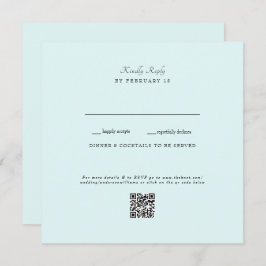 Seafoam Wedding QR Code UAWG Flat Card