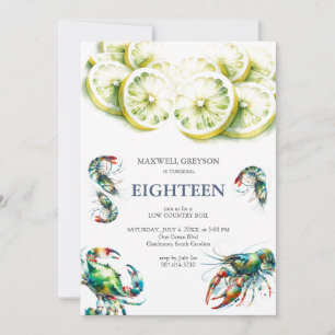 Seafood Boil 18. Geburtstag Einladungen