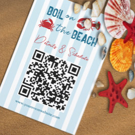 Seafood Boil Bachelorette Party Details & Website Begleitkarte