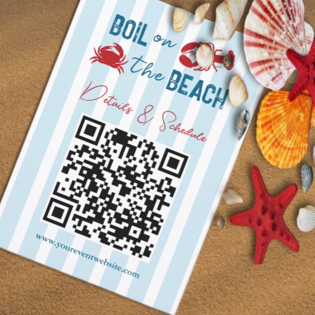 Seafood Boil Bachelorette Party Details & Website Begleitkarte (Von Creator hochgeladen)