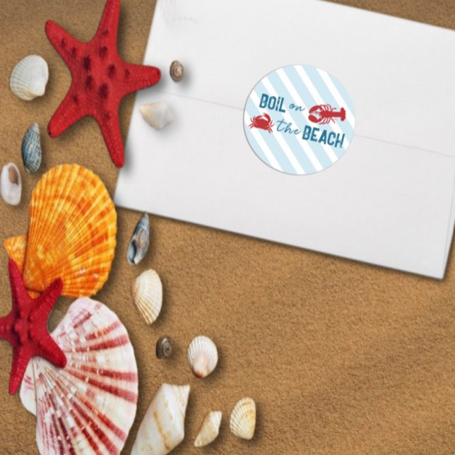 Seafood Boil Bachelorette Party Runder Aufkleber (Von Creator hochgeladen)