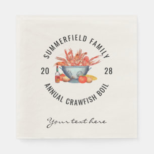 Seafood Boil Custom Matching Family Crawfish Party Serviette