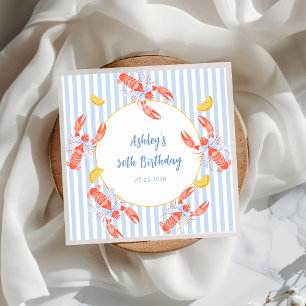 Seafood Boil Hummer Bake Birthday Napkin Serviette