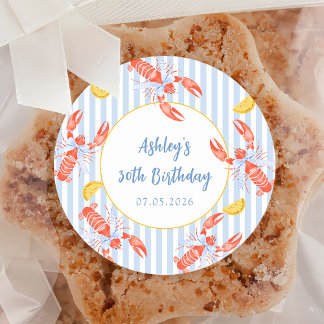 Seafood Boil Hummer Bake Geburtstagsaufkleber Runder Aufkleber