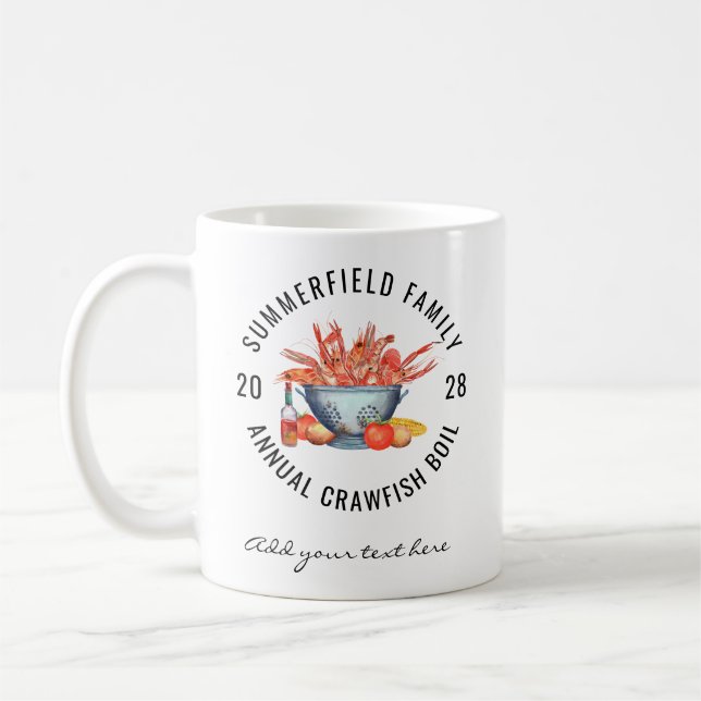 Seafood Boil Matching Family Crawfish Party Custom Kaffeetasse (Links)