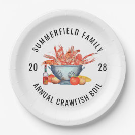 Seafood Boil Matching Family Crawfish Party Custom Pappteller