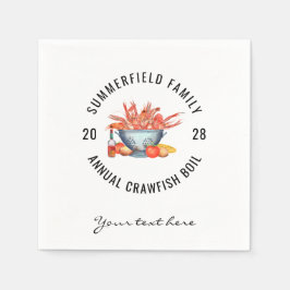 Seafood Boil Matching Family Crawfish Party Custom Serviette