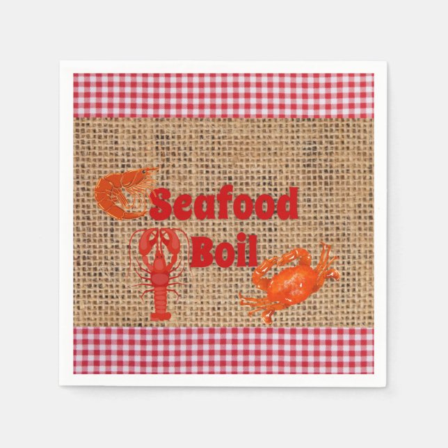 Seafood Boil Party Serviette (Vorderseite)
