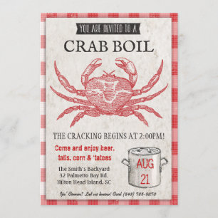 Seafood Crab Boil Einladung