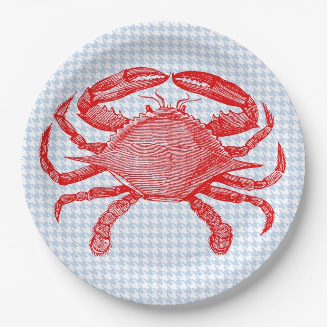 Seafood Crab Picnic Pappteller (Vorderseite)