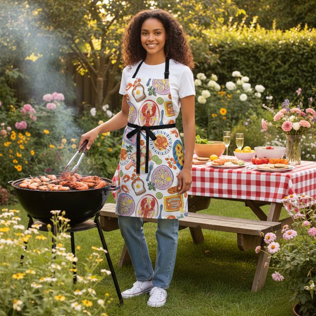 Seafood Feast All-Over Pattern Schürze (Von Creator hochgeladen)