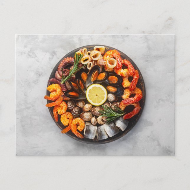 Seafood Platter Postkarte (Vorderseite)