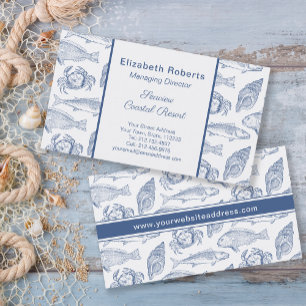 Seafood Restaurant Boutique oder Resort Visitenkarte