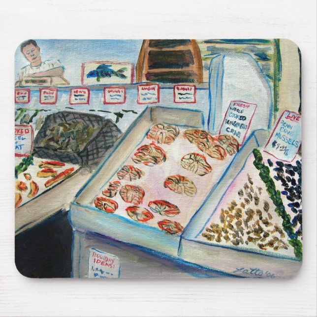 Seafood Sale Mousepad (Pike Place Seattle) (Vorne)