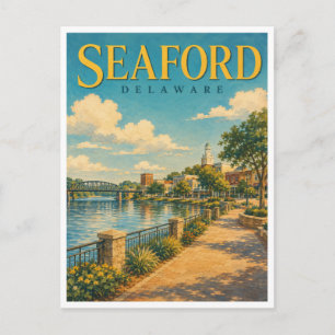 Seaford Delaware Riverwalk GeoSaga Postkarte