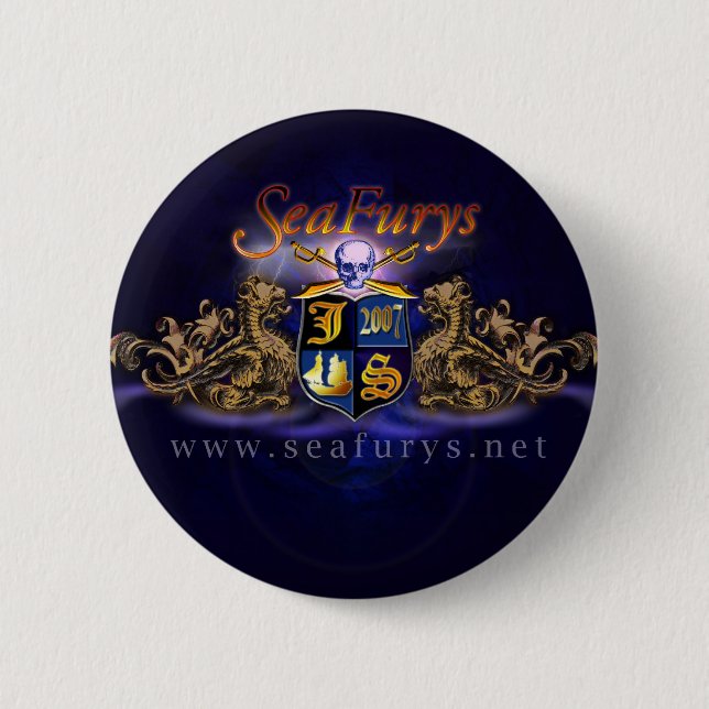 SeaFurys Schild-(blauer) Knopf Button (Vorderseite)