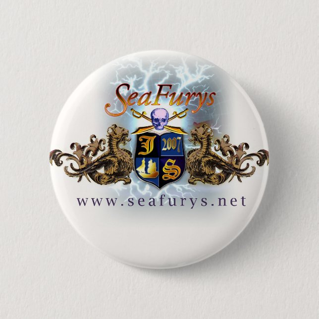SeaFurys Schild-(weißer) Knopf Button (Vorderseite)