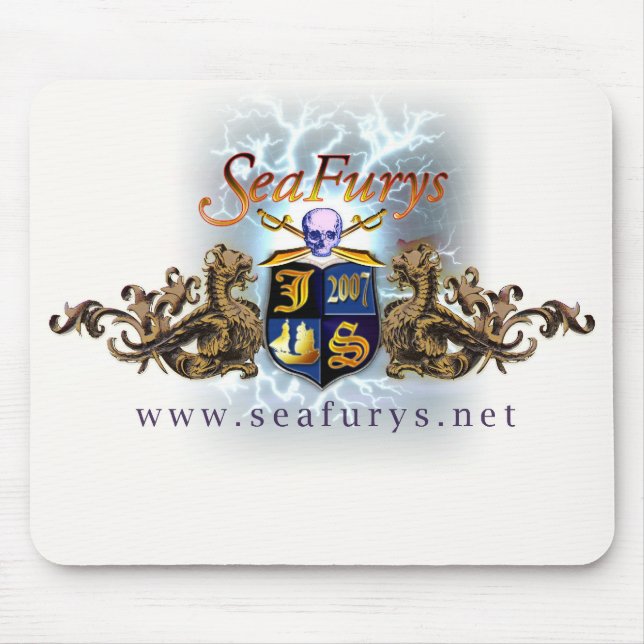 SeaFurys Schild (weißes) Mousepad (Vorne)