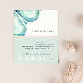 Seaglass Geode | Aqua Watercolor Treuekarte