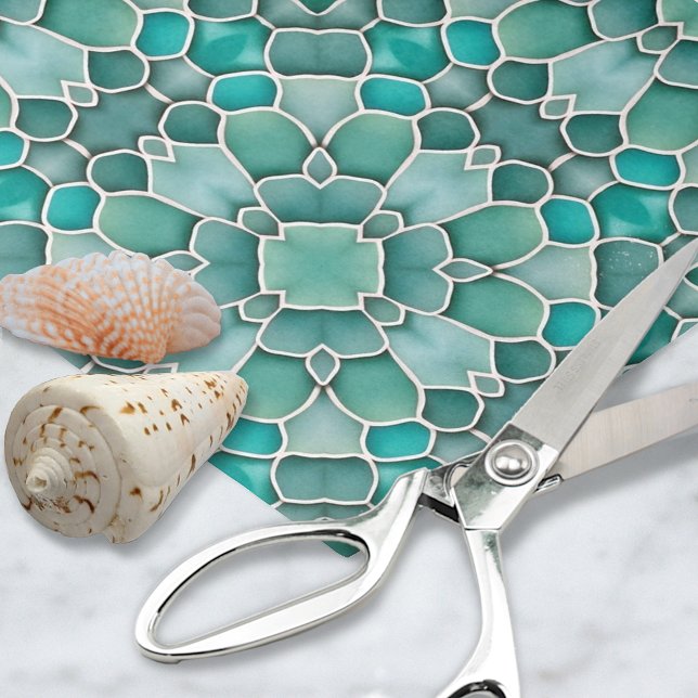 Seaglass Mosaik Muster Ocean Theme Craft Projekte Seidenpapier (Von Creator hochgeladen)