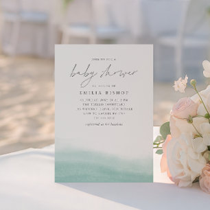 Seaglass tides Coastal Watercolor Kinderdusche Einladung