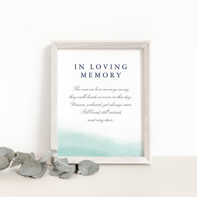 Seaglass Tides Wedding Memorial Sign Poster (Von Creator hochgeladen)