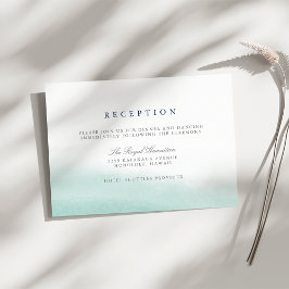 Seaglass Tides Wedding Reception Enclosure Card Einladung