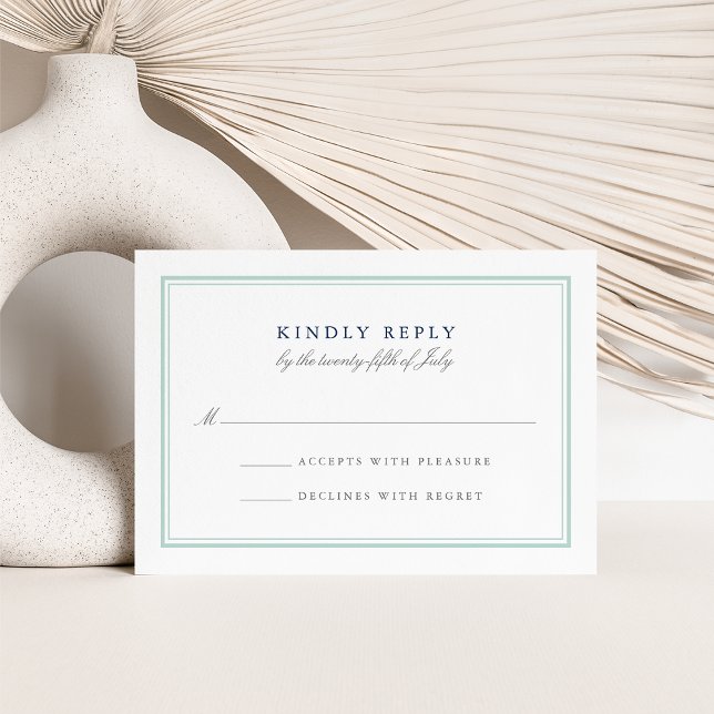 Seaglass Tides Wedding RSVP Karte (Von Creator hochgeladen)