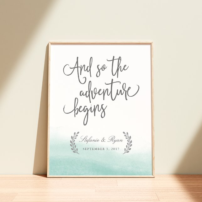 Seaglass Tides Wedding Welcome Sign Poster (Von Creator hochgeladen)