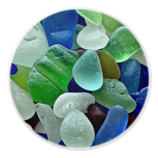 Seaglass Türknauf - Keramik Strand Wohngestaltung Keramikknauf
