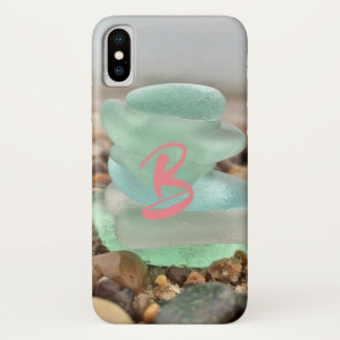 Seaglass und Strand Sand aquamarin blaugrün braun Case-Mate iPhone Hülle
