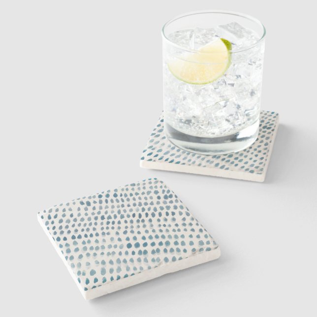 Seaglass Watercolor Marble Stone Untersetzer (Seitenansicht)