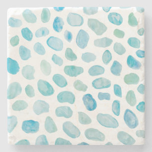 Seaglass Watercolor Marble Stone Untersetzer